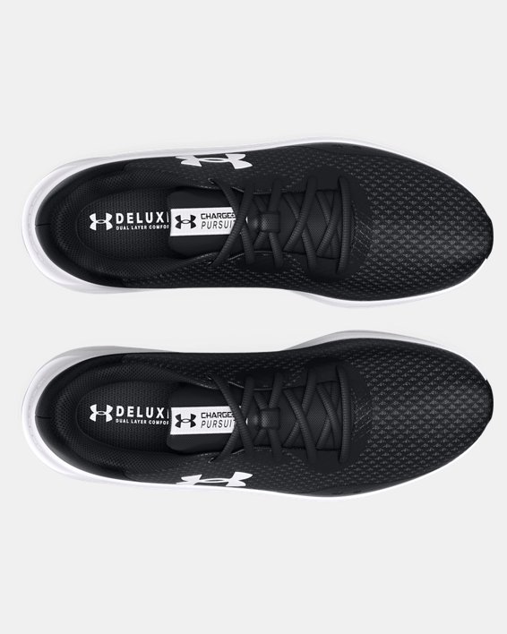 Men's UA Charged Pursuit 3 Wide (4E) Running Shoes, Black, pdpMainDesktop image number 2